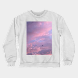 Pink Clouds Airplane Crewneck Sweatshirt